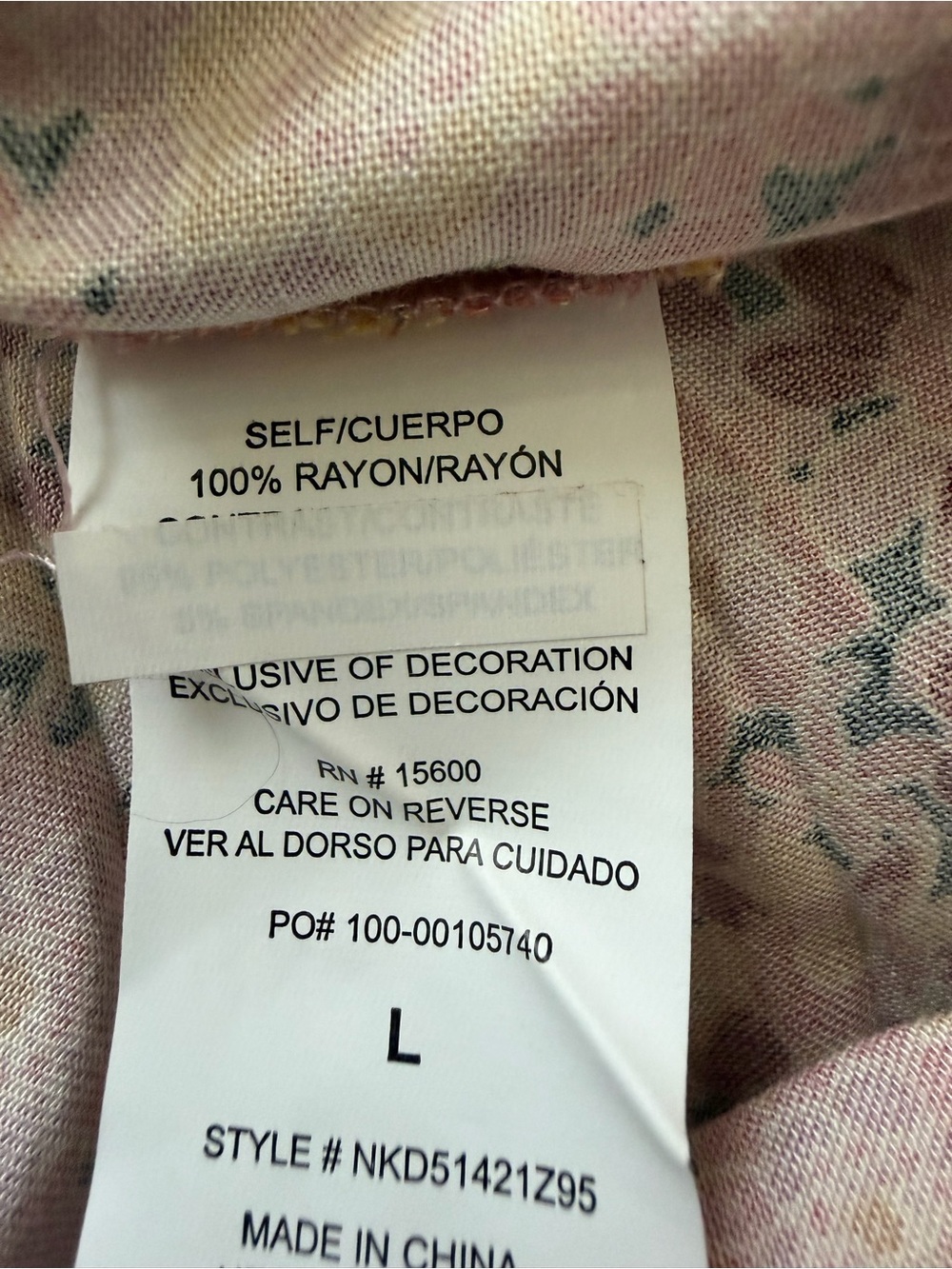 Pink Floral Boho Tie Front Slit Maxi Dress L - Picture 8 of 11